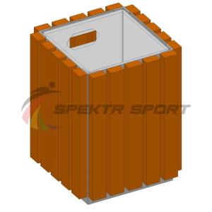 Купить Урна металлическая в деревянной обрешетке SP МФ400 в Новомичуринске 