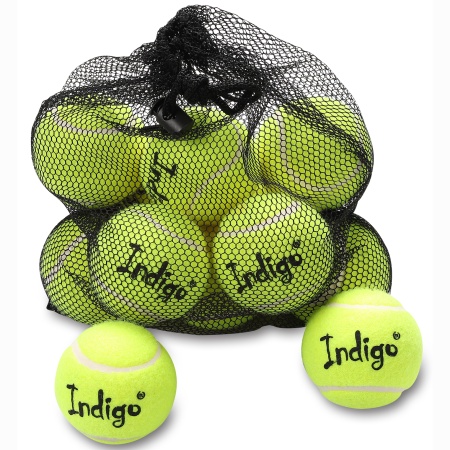 Купить Мяч для большого тенниса Indigo (12 шт в сетке) начальный уровень в Новомичуринске 