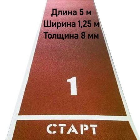 Купить Дорожка для разбега 5 м х 1,25 м. Толщина 8 мм в Новомичуринске 